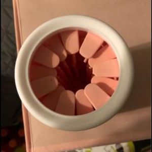 Large Pink and White Dog Paw Cleaner